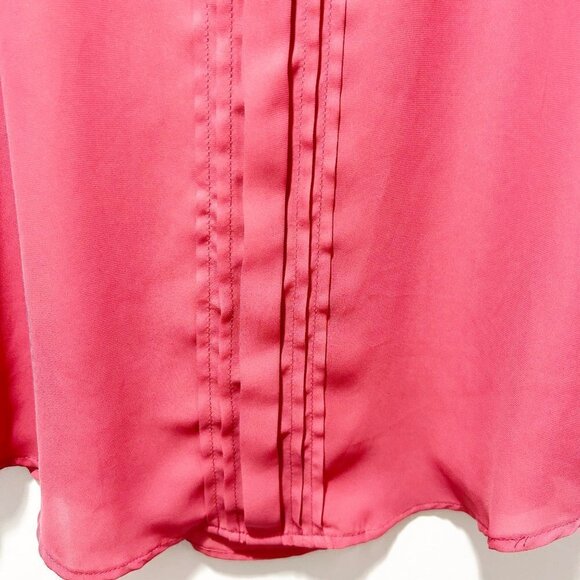 🌷SALE LC Lauren Conrad Peter Pan Collar Sleeveless Top Size Small Coral Pink - Picture 9 of 13